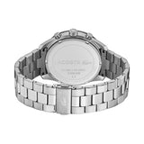 Lacoste Boston Chronograph Black Dial Silver Steel Strap Watch for Men - 2011079