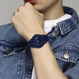 Lacoste 12.12 Navy Blue Dial Navy Blue Silicone Strap Watch for Men - 2011011