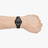 Emporio Armani Renato Black Dial Black Steel Strap Watch for Men - AR11184