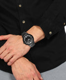 Emporio Armani Renato Black Dial Black Steel Strap Watch for Men - AR11184