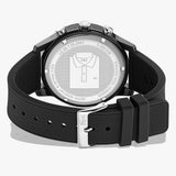 Lacoste 12.12 Chronograph Black Dial Black Silicone Strap Watch for Men - 2010972