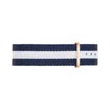 Daniel Wellington Classic Glasgow White Dial Two Tone NATO Strap Watch For Women - DW00100031