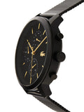 Lacoste Replay Black Dial Black Steel Strap Watch for Men - 2011194