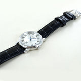 Tissot Carson Premium Lady Silver Dial Black Leather Strap Watch For Women - T122.210.16.033.00