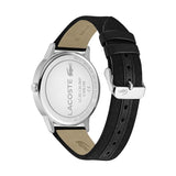 Lacoste Madrid Gray Dial Black Leather Strap Watch for Men - 2011032