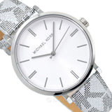Michael Kors Addyson Quartz White Dial Gray Leather Strap Watch for Women - MK2951
