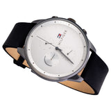 Tommy Hilfiger Lexor Silver Dial Black Leather Strap Watch For Men - 1791489