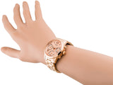 Guess Mini Sunrise Chronograph Quartz Rose Gold Dial Rose Gold Steel Strap Watch For Women - W0448L3