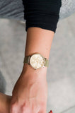Hugo Boss Infinity Gold Dial Gold Mesh Bracelet Watch for Women - 1502520