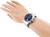 Tommy Hilfiger Jackson Chronograph Blue Dial Silver Steel Strap Watch for Men - 1791242