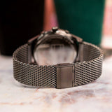 Tommy Hilfiger Weston Chronograph Grey Dial Grey Mesh Bracelet Watch For Men - 1710506