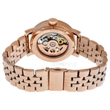 Fossil Boyfriend Automatic Skeleton Rose Gold Dial Rose Gold Steel Strap Watch for Women - ME3065