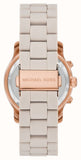Michael Kors Runway Chronograph Grey Dial Grey Silicone Strap Watch For Women - MK7386