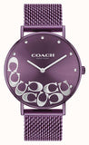 Coach Perry Purple Dial Purple Mesh Bracelet Watch for Women - 14503823