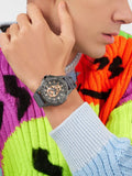 Philipp Plein The Skull Grey Dial Grey Stainless Steel Strap Watch For Men- PWAAA2324