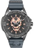 Philipp Plein The Skull Grey Dial Grey Stainless Steel Strap Watch For Men- PWAAA2324