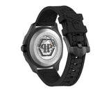 Philipp Plein High-Conic Automatic Black Dial Black Silicone Strap Watch for Men - PWRAA0923
