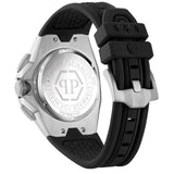 Philipp Plein Octagon Silver Dial Black Silicone Strap Watch for Men  - PWTBA0123