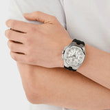 Philipp Plein Octagon Silver Dial Black Silicone Strap Watch for Men  - PWTBA0123