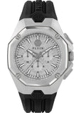 Philipp Plein Octagon Silver Dial Black Silicone Strap Watch for Men  - PWTBA0123