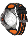 Philipp Plein Octagon Black Grey Black And Orange Silicone Strap Watch for Men - PWTBA0523