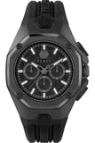 Philipp Plein Octagon Black Dial Black Silicone Strap Watch for Men - PWTBA0623