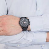 Maserati Circuito Black Dial Black Leather Strap Watch For Men - R8871627004