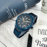 Maserati Stile Chronograph Blue Dial Blue Steel Strap Watch For Men - R8873642008