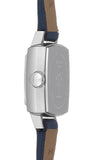 Tissot Lovely Square Silver Dial Blue Leather Strap Watch For Women - T058.109.16.031.00