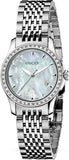 Gucci G Timeless Diamonds Mother of Pearl Dial Silver Steel Strap Watch For Women - YA126506