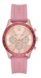 Michael Kors Berkley Quartz Rose Gold Dial Pink Rubber Strap Watch for Women - MKO1039