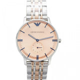 Emporio Armani Classic Beige Dial Two Tone Steel Strap Watch for Men - AR2070