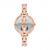 Michael Kors Jaryn Analog Gold Dial Pink Steel Strap Watch For Women - MK4343