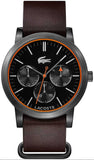 Lacoste Metro Black Dial Brown Leather Strap Watch for Men - 2010877