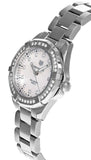 Tag Heuer Aquaracer Diamonds Mother of Pearl White Dial Silver Steel Strap Watch for Women - WBD131C.BA0748