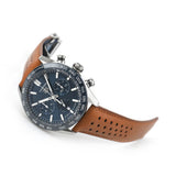 Tag Heuer Carrera Automatic Chronograph Blue Dial Brown Leather Strap Watch for Men - CBN2A1A.FC6537