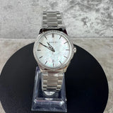 Gucci 25H Quartz Diamonds Silver Dial Silver Steel Strap Watch for Women - YA163401