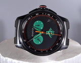Gucci G Timeless Quartz Black Dial Black Steel Strap Watch for Men - YA126270