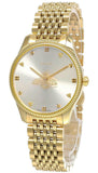 Gucci G Timeless Quartz Silver Dial Gold Steel Strap Watch For Women - YA1264155