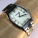 Fossil Wallace Designer Silver Dial Silver Steel Strap Watch for Women - ES3057