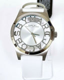 Marc Jacobs Henry Skeleton White Dial White Leather Strap Watch for Women - MBM1241