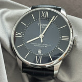 Tissot Chemin Des Tourelles Powermatic 80 Blue Dial Blue Leather Strap Watch for Men - T099.407.16.048.00