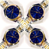 Michael Kors Slim Runway Blue Dial Two Tone Steel Strap Watch for Women - MK3479