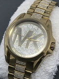 Michael Kors Bradshaw Gold Dial Gold Steel Strap Watch for Women - MK6487