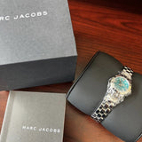 Marc Jacobs Amy Blue Dial Silver Steel Strap Watch for Women - MBM3274