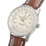 Breitling Navitimer Automatic 41 White Dial Brown Leather Strap Watch for Men - A17326211G1P2