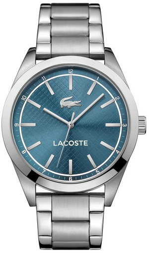 Lacoste Edmonton Blue Dial Silver Steel Strap Watch for Men - 2010924