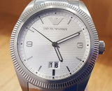 Emporio Armani Classic Silver Dial Silver Steel Strap Watch for Men - AR5894