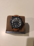 Michael Kors Paxton Analog Black Dial Brown Rubber Strap Watch For Men - MK8502