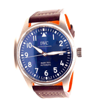 IWC Pilot's Mark XVIII Le Petit Prince Blue Dial Brown Leather Strap Watch for Men - IW327004